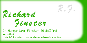 richard finster business card